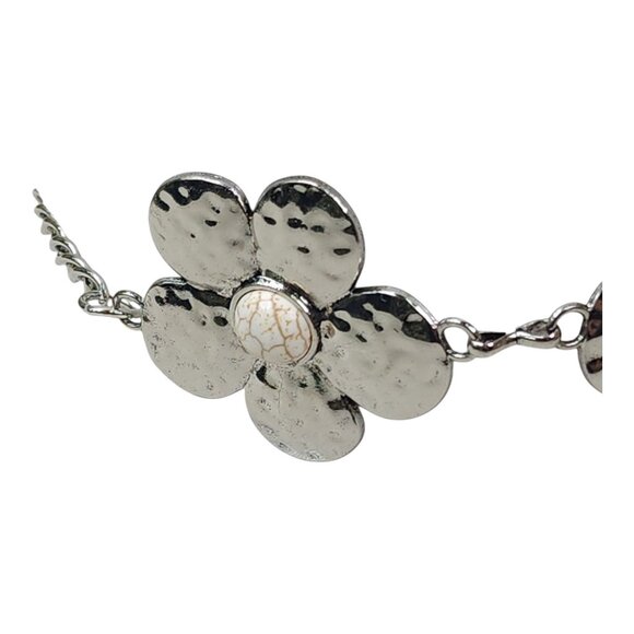 Silver Floral Chain Belt L/XL By Truelove Accessories Concho Belt - Picture 7 of 16